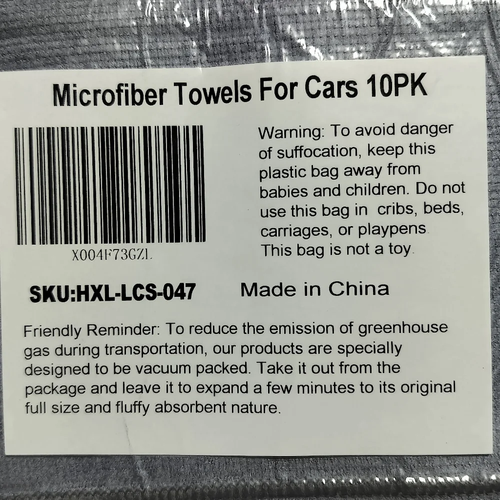 👣4/$20. Gray Microfiber Towels 10-Piece Set